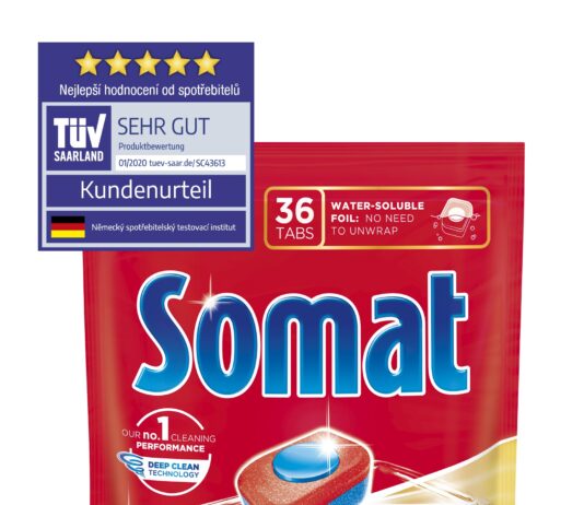 Oblíbené tablety do myčky Somat Gold nově s certifikátem kvality TÜV